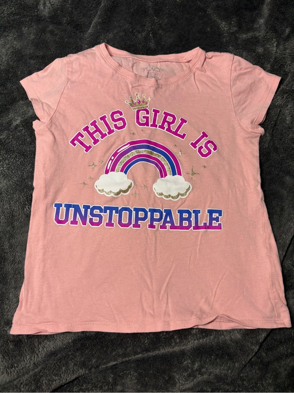 The Children's Place Pink Rainbow 'Unstoppable' Graphic Tee